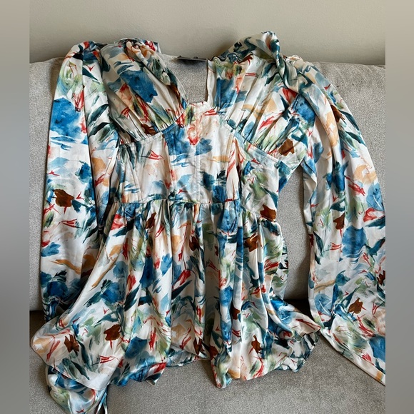 FashionNova Print Satin Dress - Picture 6 of 6